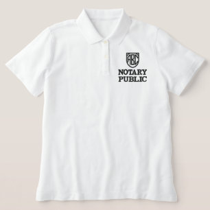 Monogrammed Initials Notary Public Customized Embroidered Polo Shirt