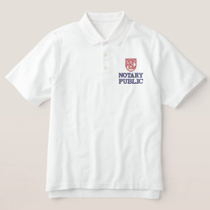 Monogrammed Initials Notary Public Customized Embroidered Polo Shirt