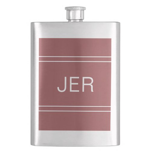 Monogrammed Initials Personalized Drink Trendy Red Flask