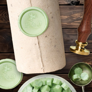 Monogrammed Initials Shamrock Wedding Wax Seal Stamp