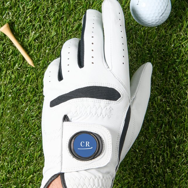 Monogrammed Initials Simple Modern Royal Blue Golf Glove (Monogrammed Initials Simple Modern Royal Blue Golf Glove)