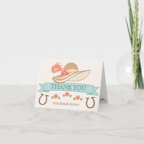 MONOGRAMMED KENTUCKY DERBY THEMED THANK YOU