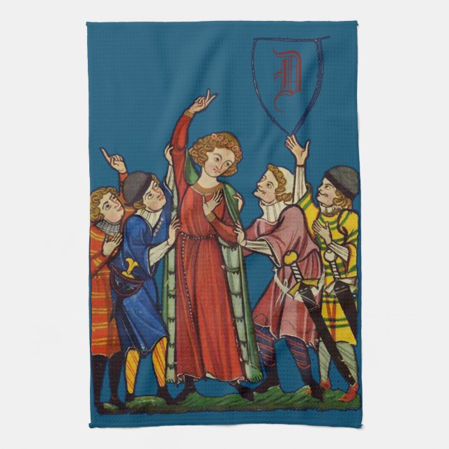 Monogrammed Kitchen Towel (Vertical)