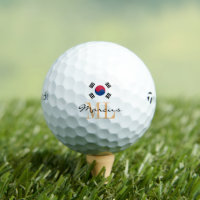 Monogrammed Korean Flag & South Korea Golf Balls