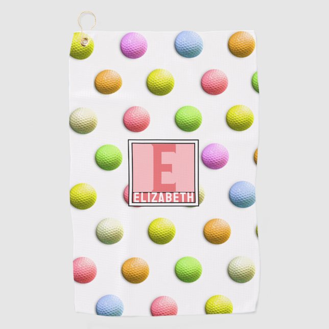 Monogrammed Ladies Golf Gifts Towel (Front)