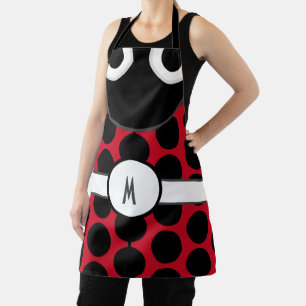 Monogrammed Ladybug Apron