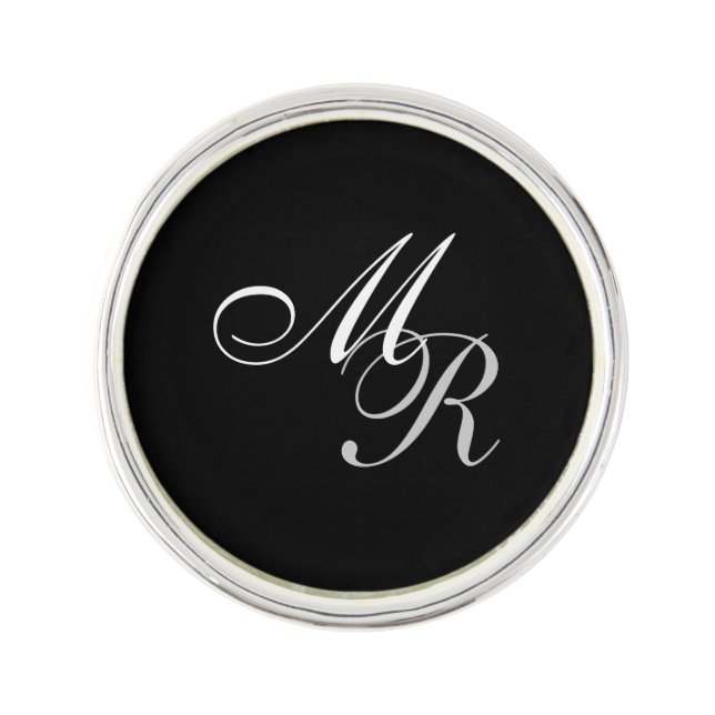 Monogrammed Lapel Pin (Front)