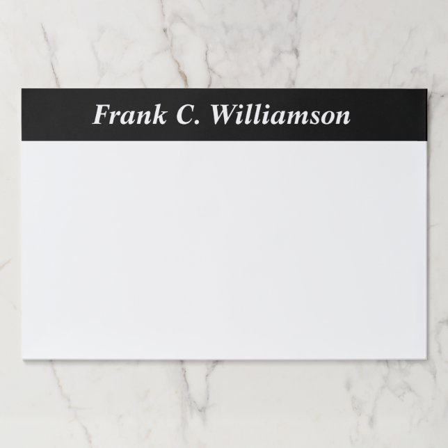 Monogrammed Large Office Desk Pad (Front)