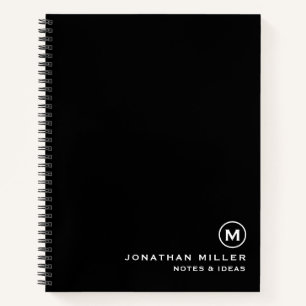 Monogrammed Large Spiral Hardcover 8.5" x 11 Notebook