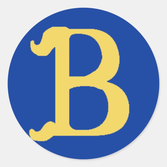 Monogrammed Large Stickers with the Letter B (Front)