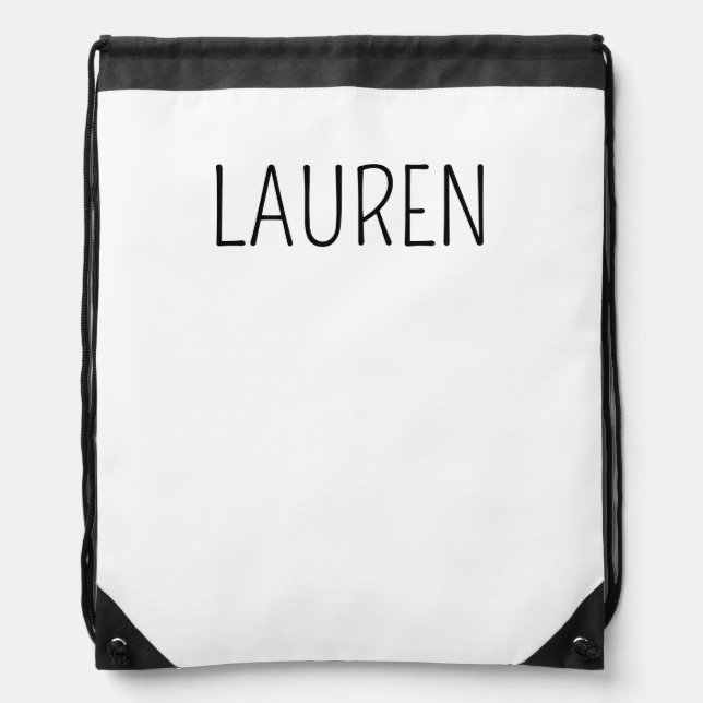 Monogrammed Laundry Bag, Custom Laundry Hamper, Co Drawstring Bag (Front)
