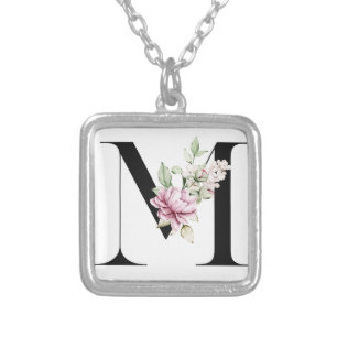 Monogrammed Letter M   Necklace 