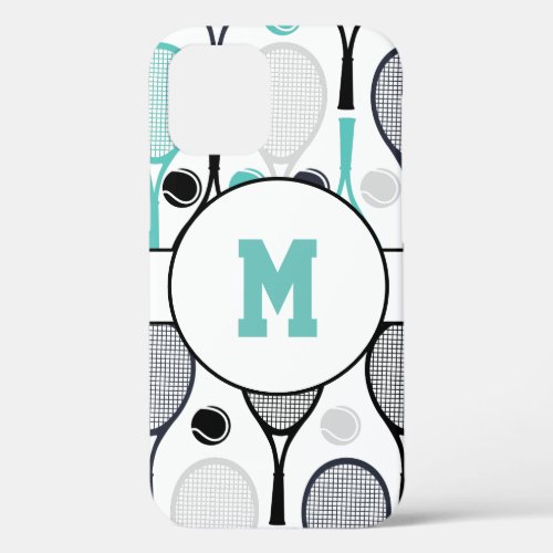 Monogrammed Letter Player Name Personalized Tennis iPhone 12 Case