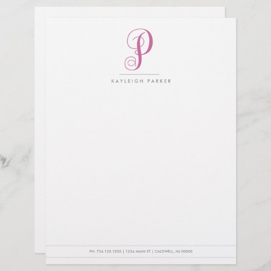 Monogrammed Letterhead | Monogram Shop (Front/Back)