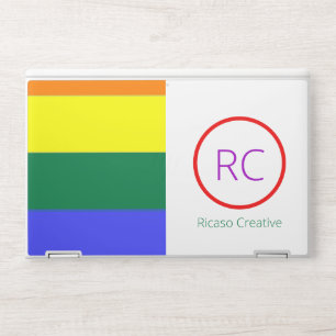 Monogrammed LGBT Gay Pride Personalized HP Laptop Skin