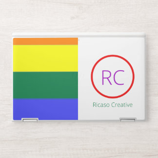 Monogrammed LGBT Gay Pride Personalized HP Laptop Skin