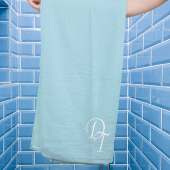 Monogrammed -  Light Blue Bath Towel Set by almawad at Zazzle