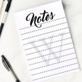 Simple Calligraphy Monogram Black and White Post-it Notes