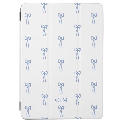 Monogrammed Little Bow Blue iPad Air Cover