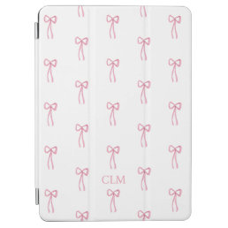 Monogrammed Little Bow Pink iPad Air Cover