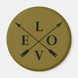 Monogrammed love art magnet