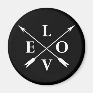 Monogrammed love art magnet