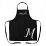 Monogrammed Love Black Apron with Name