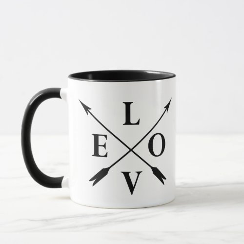 Monogrammed love mug