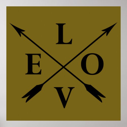 monogrammed love poster