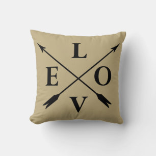 Monogrammed love throw pillow