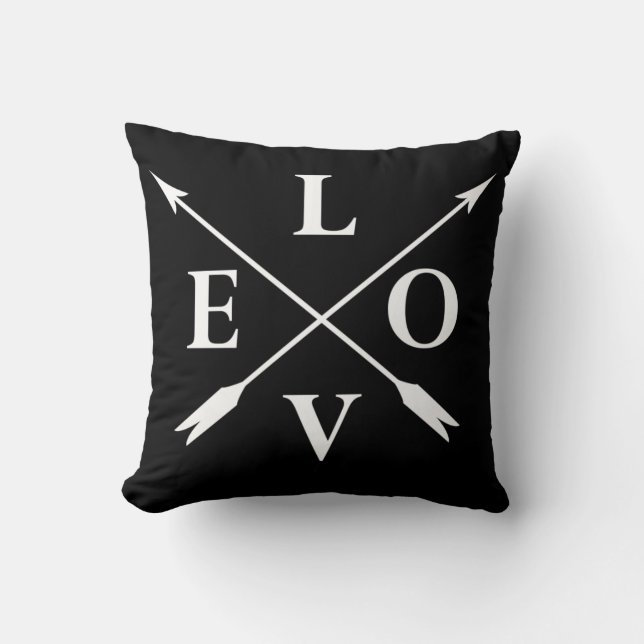 monogrammed love throw pillow (Front)