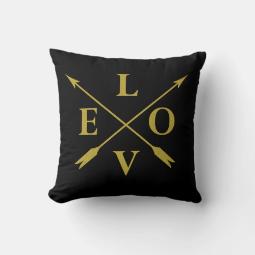 monogrammed love throw pillow