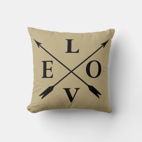 Monogrammed love throw throw pillow