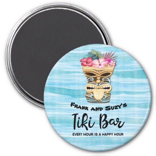 Monogrammed Luau Tiki Bar Cruise Ship Magnet