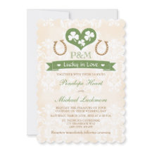 Monogrammed Lucky in Love Shamrock Wedding