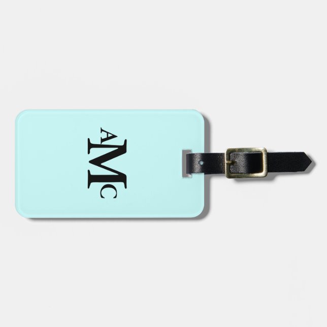 Monogrammed Luggage Tag (Front Horizontal)