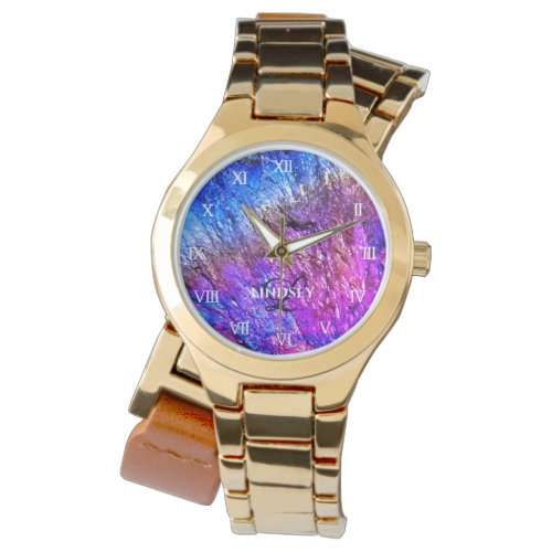 Monogrammed luxury watch gift for women's Birthday