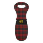 Monogrammed MacQueen Tartan Plaid Wine Tote