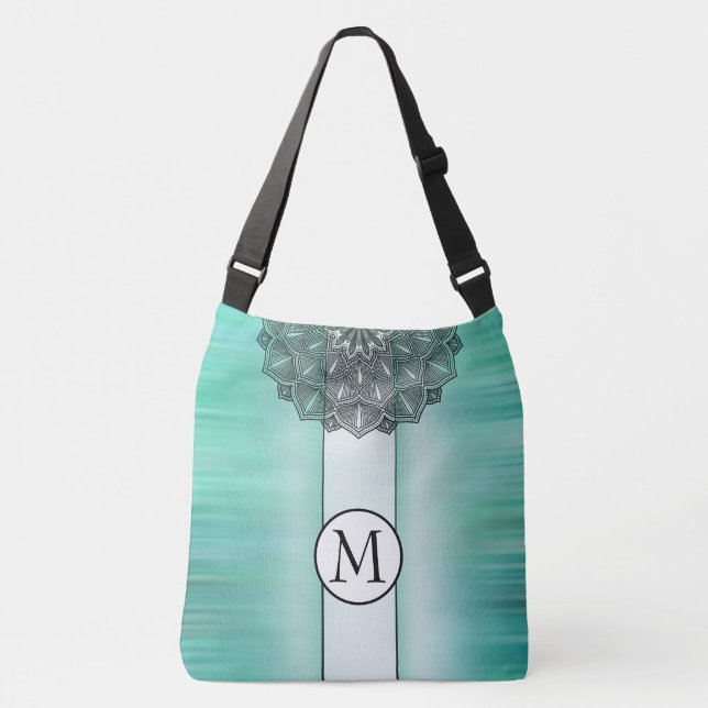 Monogrammed Mandala Crossbody Bag (Front)