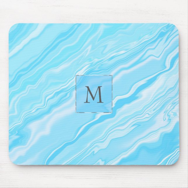 Monogrammed Marble Mouse Pad (Front)