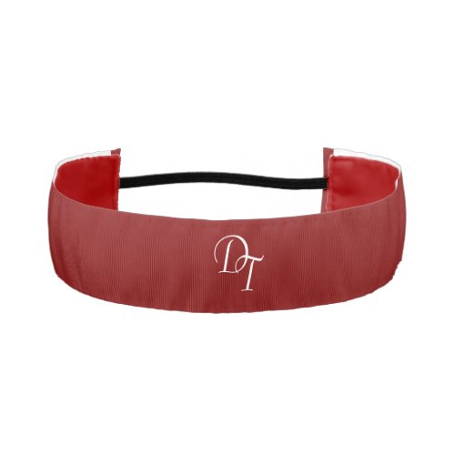 Monogrammed _  Maroon   Athletic Headband