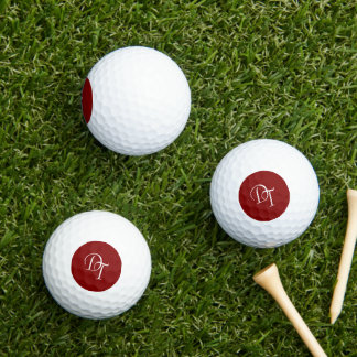 Monogrammed - Maroon golf balls