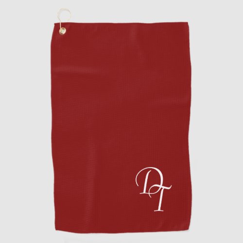 Monogrammed _  Maroon  Golf Towel