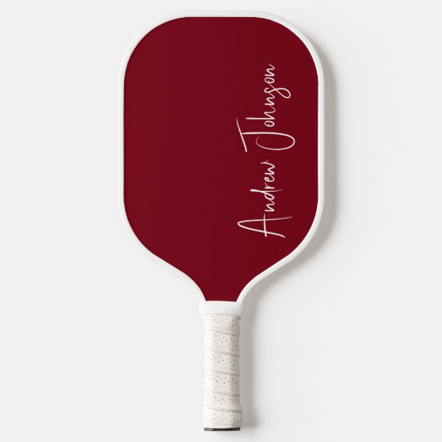 Monogrammed Maroon Pickleball Paddle (Front)