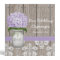 Monogrammed Mason Jar Purple Hydrangea Wedding