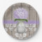 Monogrammed Mason Jar Purple Hydrangea Wedding