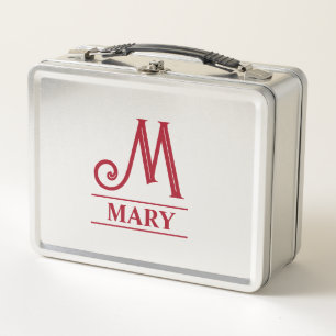 Monogrammed  metal lunch box