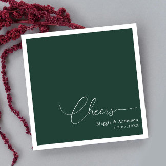 Monogrammed Minimalism: Cheers to the Happy Couple Napkins