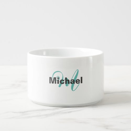 Monogrammed Minimalist Plain Modern Bowl