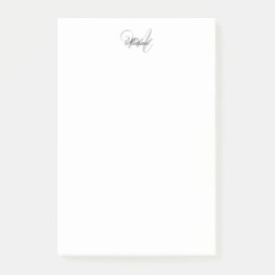 Monogrammed Minimalist Plain Modern Post-it Notes